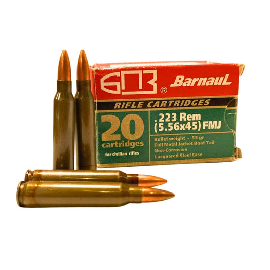 Barnaul 223 Rem FMJ 55gr - Scopes and Barrels