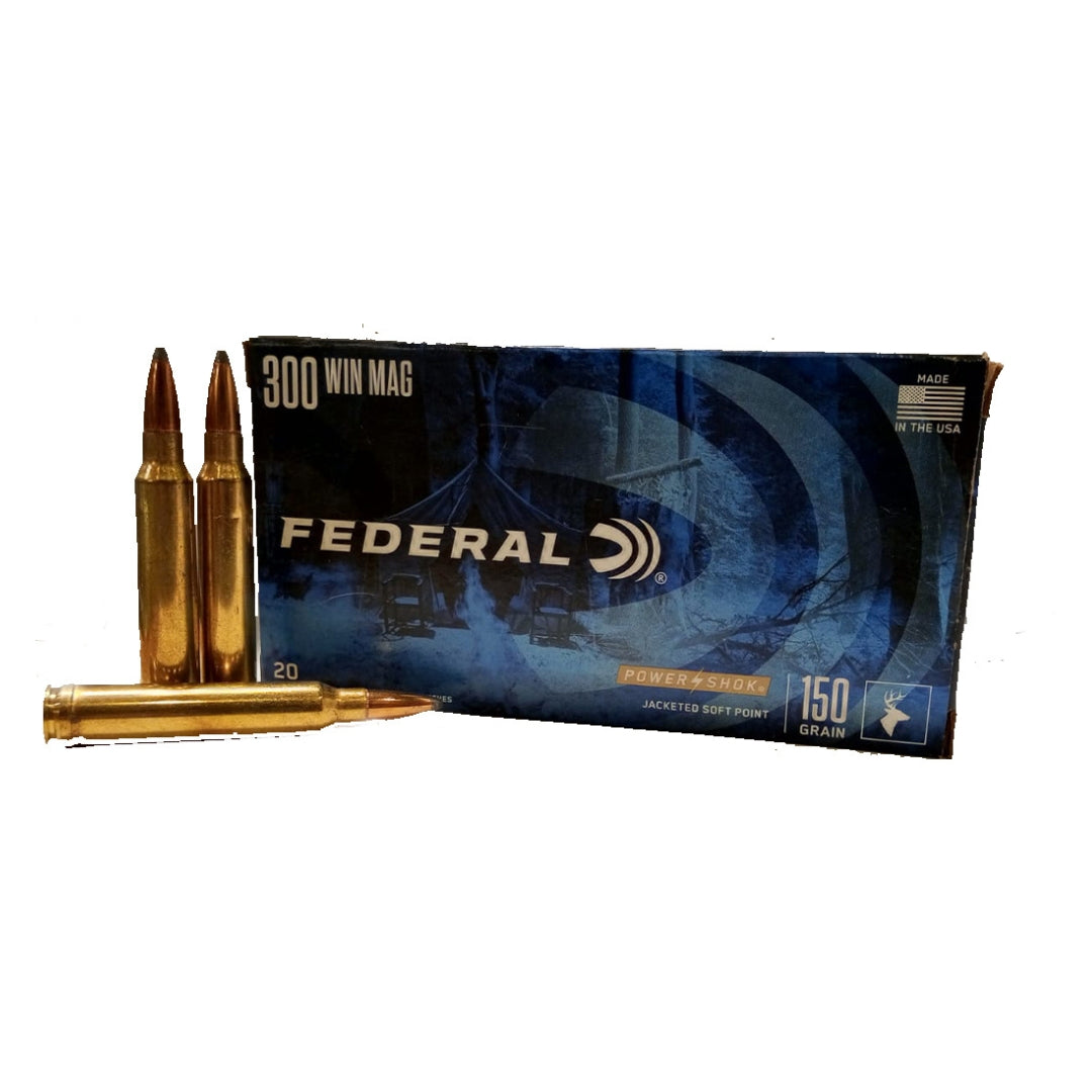 Federal 300 Win Mag Powershok JSP 150Gr - Scopes and Barrels