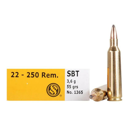 Sellier & Bellot 22-250 SBT 55 gr - Scopes and Barrels