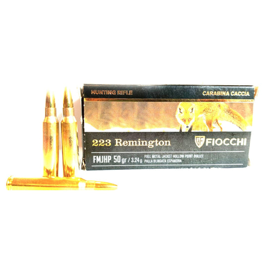 Fiocchi 223 Remington FMJHP 50 gr - Scopes and Barrels