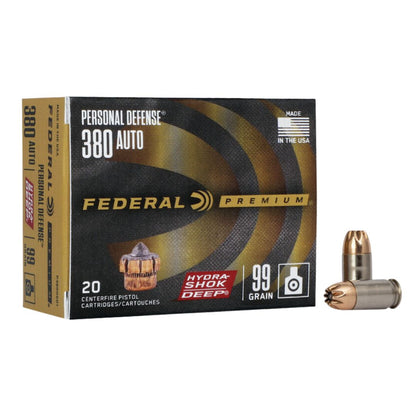 Federal Personal Defense Hydra-Shok Deep 380 Auto - Scopes and Barrels